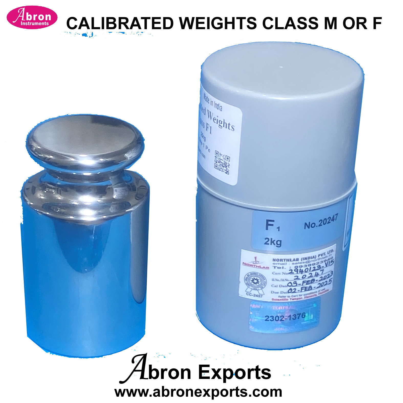 Weights calibrated Class F 2 kg single calibrated class F class SS in box abron AC-255WF2K
